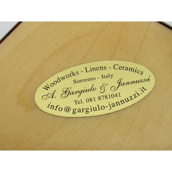 Italian WOOD JEWELRY Box with Floral Inlay And Soft Velvet Lining from Italy - Picture 9 of 11